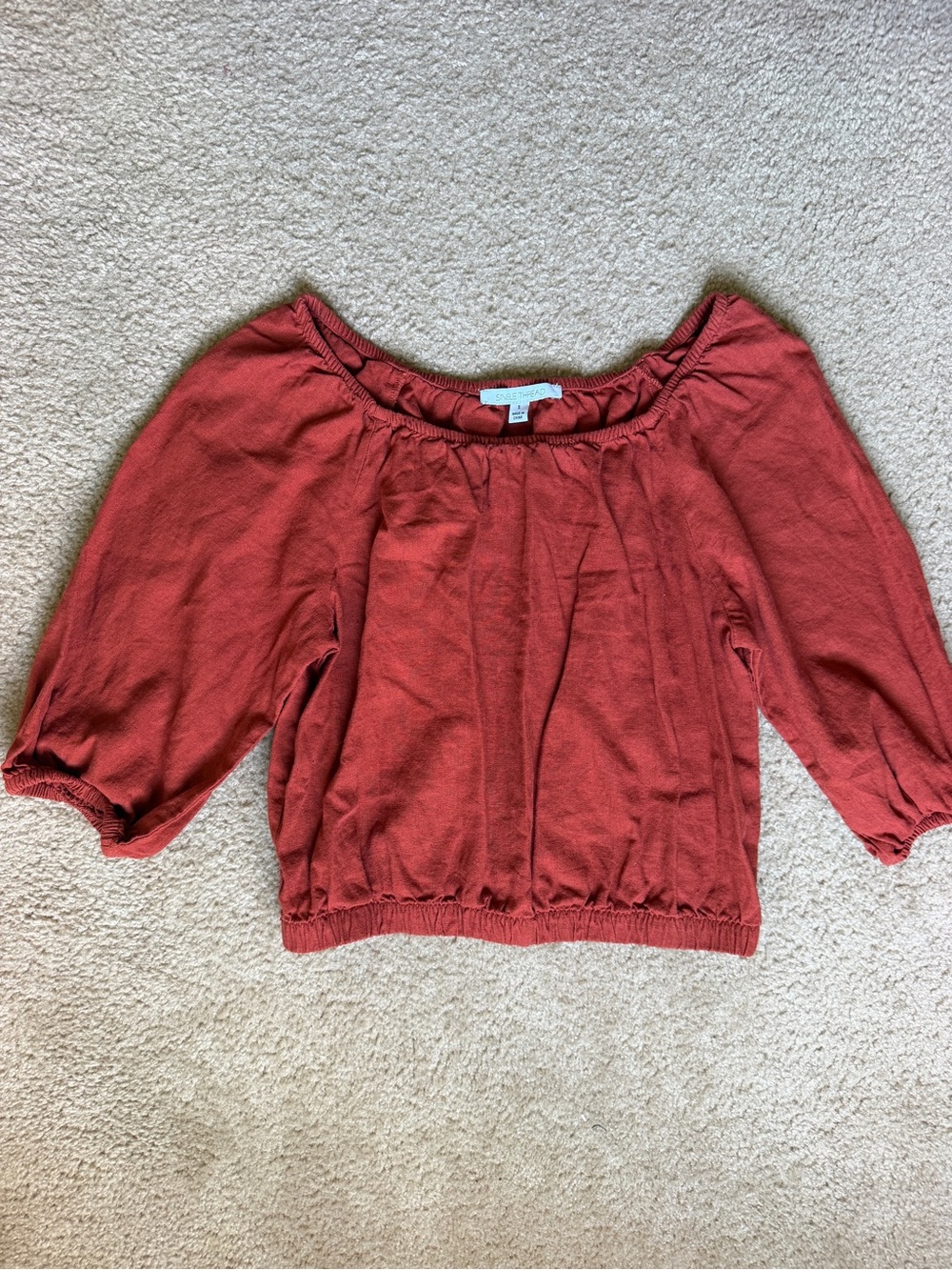 Single Thread Rust Red Women’s Blouse